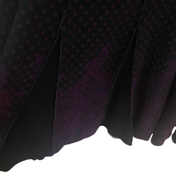 Avenue polka dot plus size 30/32 ribbed dress purple black - Picture 6 of 8